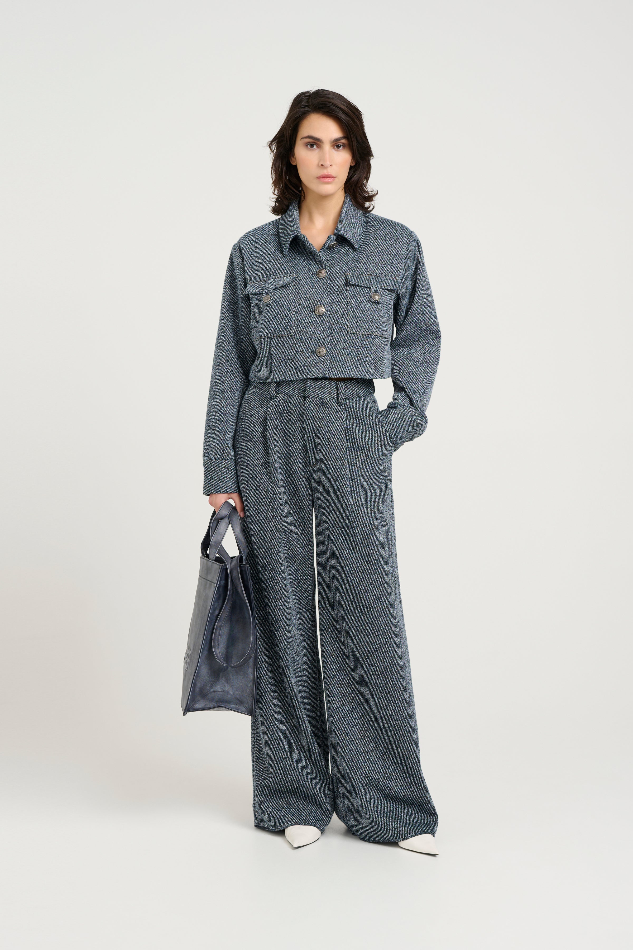 BelmaGZ HW bukser - Blue Twill Structure